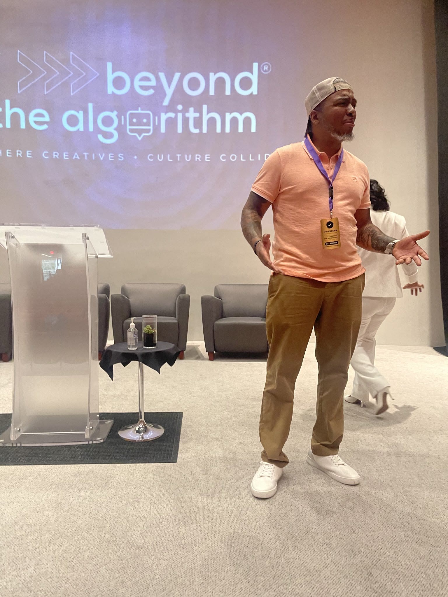 Jay.R Fogle speaking at a business event